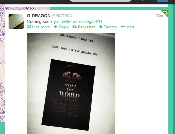 G-Dragon – 1st World&nbsp;Tour!